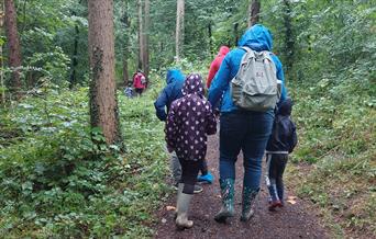 family walking