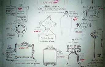Cast iron grave markers