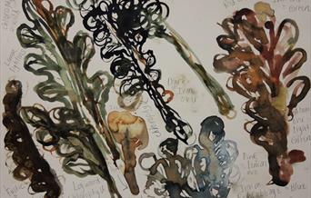 Artwork made using natural inks