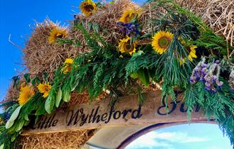 The entrance to Little Wytheford Farm