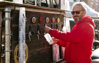 Stall holder at Newport Food Frenzy