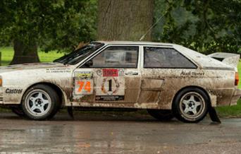pictured a classic rally car