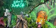 Inside the entrance of the Jungle Cafe