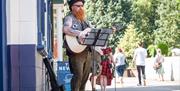 Man in costume at the Steampunk Festival at Blists Hill Victorian Town