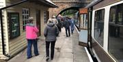 Passengers at Horsehay and Dawley Station