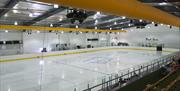 Telford Ice Rink pictured with no one on it.