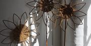 Flower Sculptures from Vine Willow Wood