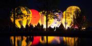 Telford Balloon Fiesta night glow in Telford Town Park