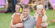 Family enjoying themselves at Oakengates Carnival