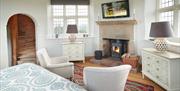 Wood Burning Stove in the Master Bedroom at The Summer House