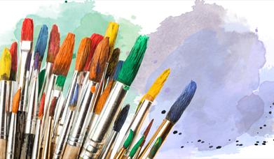 Paints and brushes