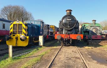 Some of the locomotives that may be seen at Telford Steam Railway