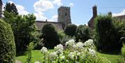 View of Church from walled garden