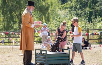 Children's dog competes at the Victorian Dog Show at Blists Hill Victorian Town