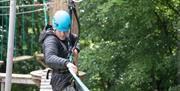 Man using the high ropes