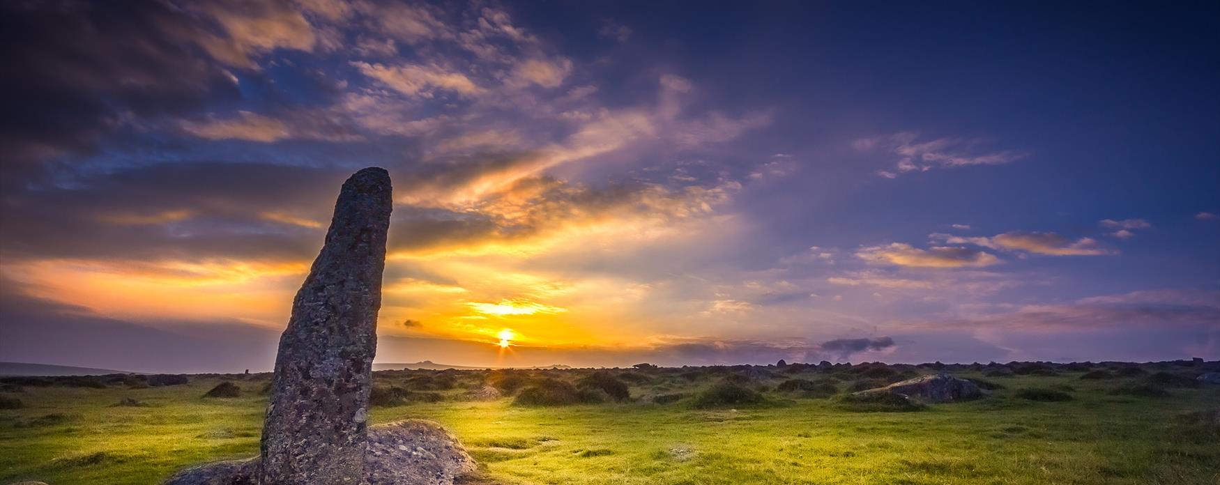 Sunset on Dartmoor National Park