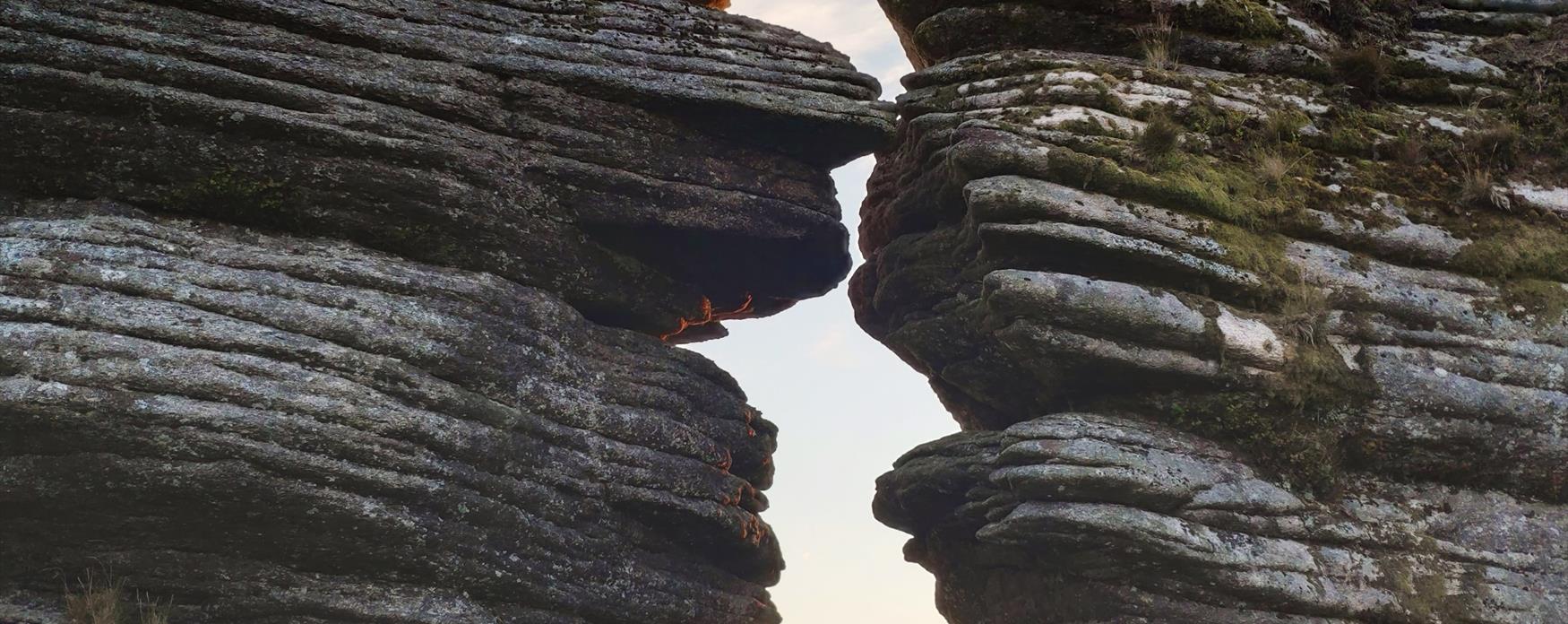 Watern Tor on Dartmoor in the setting sun