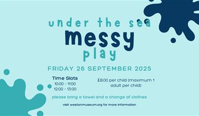 rectangular image with a light blue background. in the bottom left hand corner is a darker blue paint splotch. in the top right corner is a navy blue