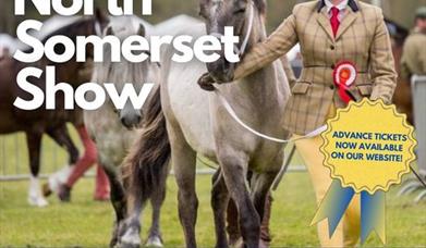 Flyer depicting a pony and rider to advertise the North Somerset Show