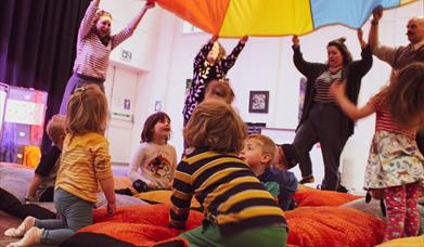 children playing at theatre