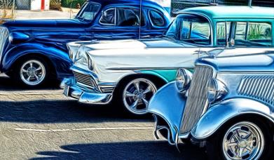 Three vintage vehicles