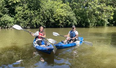 couple in a kayak