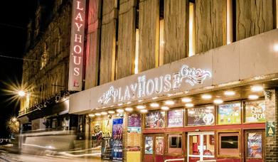 Exterior of Weston-super-Mare's Playhouse Theatre at night