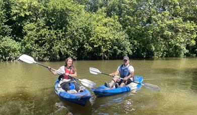 couple in a kayak