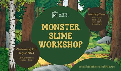 Poster with a woodland scene and event information.