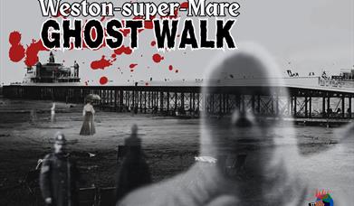 Ghostly figures on the beach overlooking the original Grand Pier