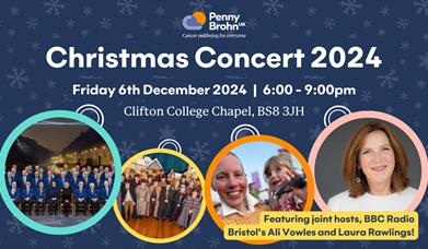 Penny Brohn UK Christmas Concert 2024. Friday 6th December 2024 | 6:00 - 9:00pm. Clifton College Chapel, Bristol, BS8 3JH