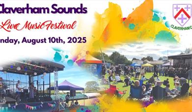 Poster advertising the Claverham Sounds Music Festival