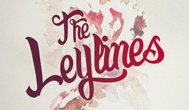 A pastel coloured piece of abstract art with the name of the Leylines band emblazoned across it