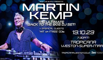 Martin Kemp on the DJ decks