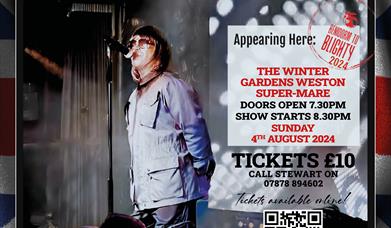 Poster of Liam Gallagher tribute show with event details.