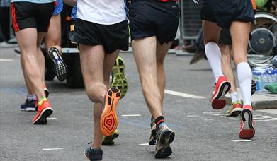 Runners in action