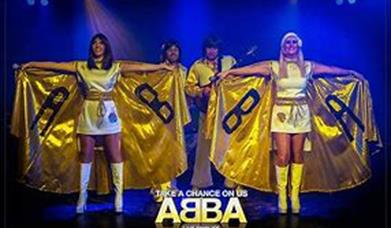 abba inspired clothing, posing upon stage