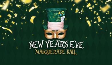 masquerade mask with descriptive text of ball