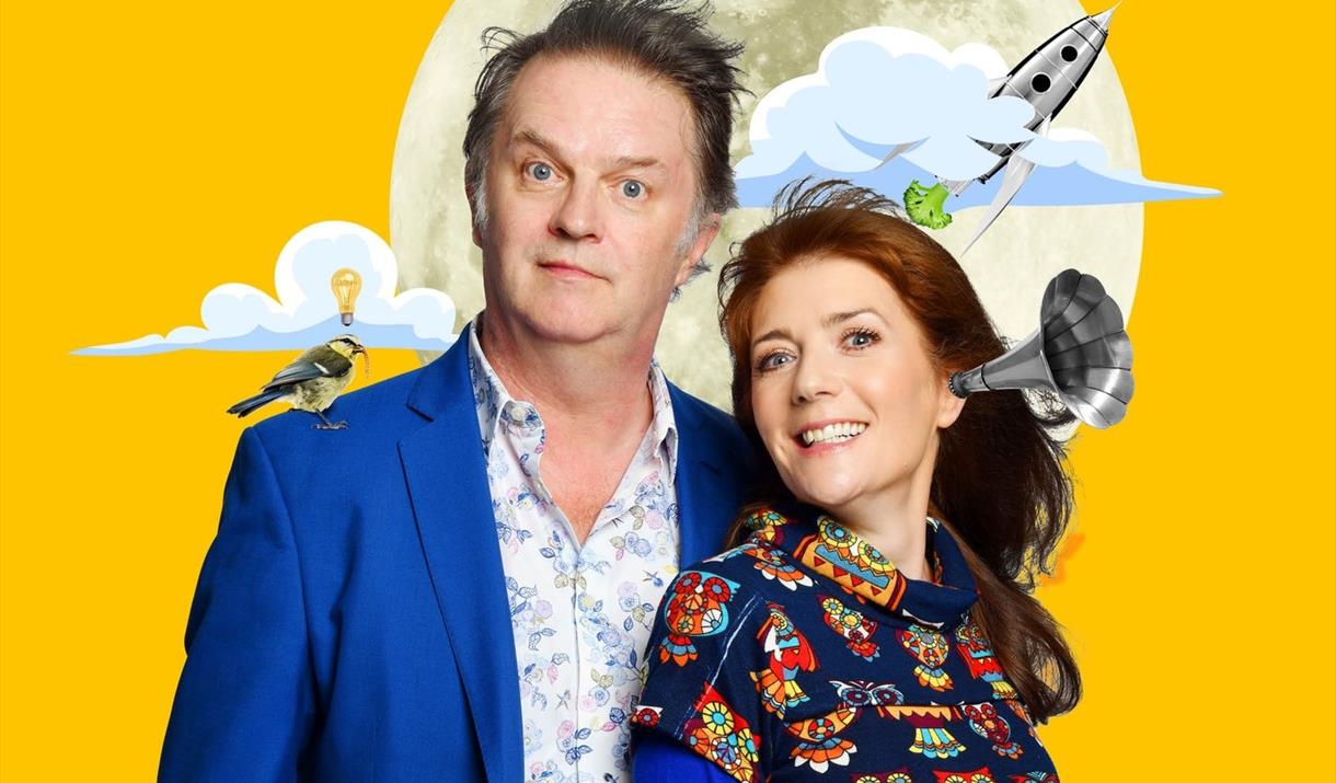 Comedians Paul Merton and Suki Webster