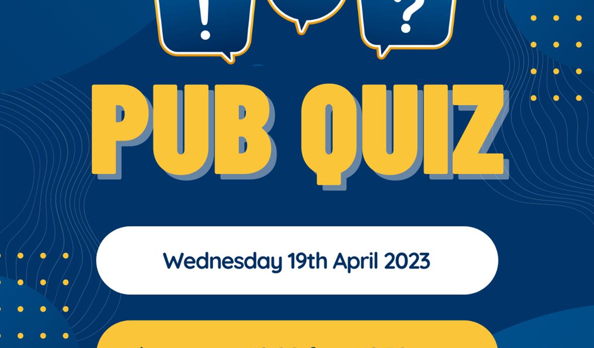 Blue image stating Pub Quiz