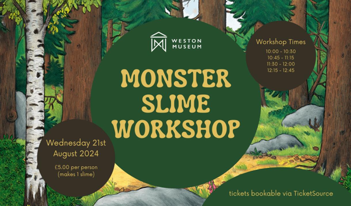 Poster with a woodland scene and event information.