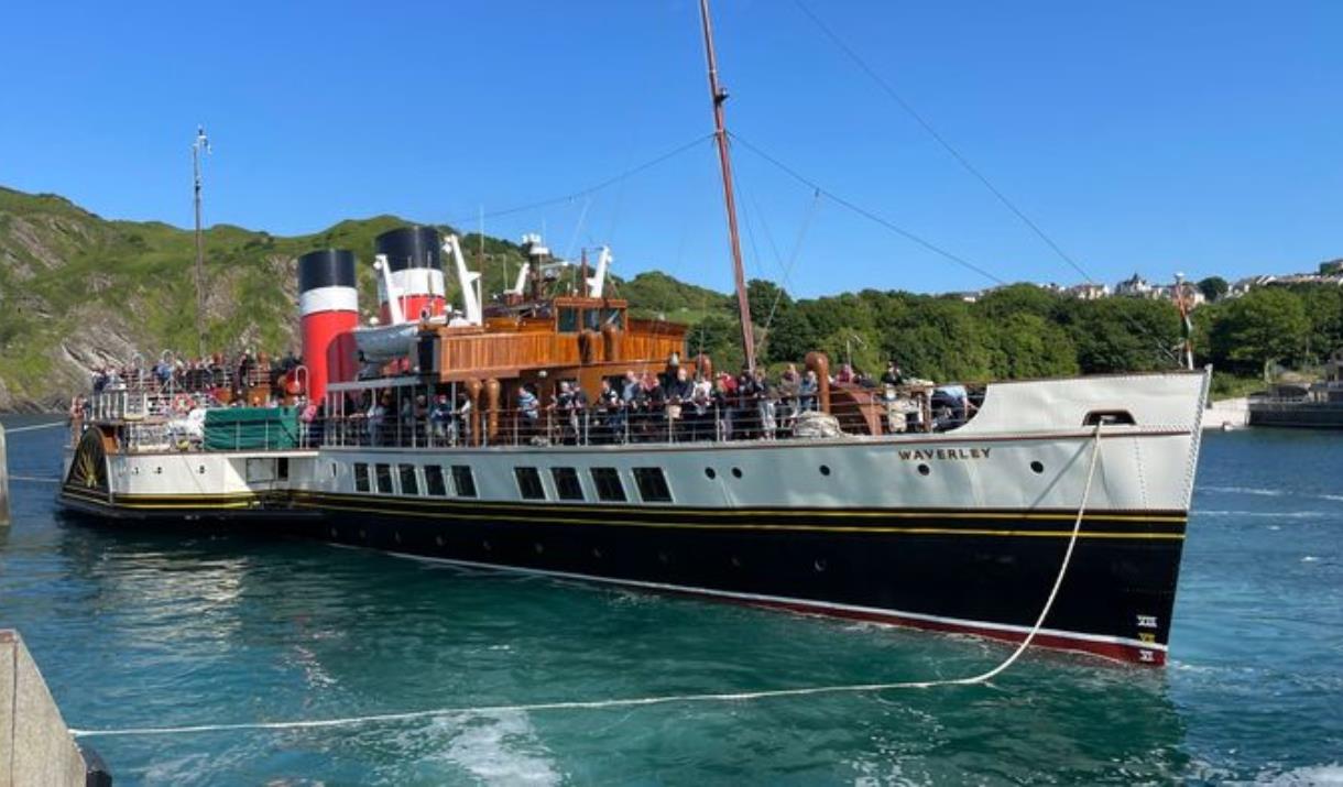 Waverly Paddle Steamer in the ocean