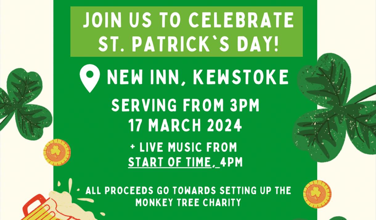 St Patrick's day @ New inn Kewstoke, with food from Let's Melt