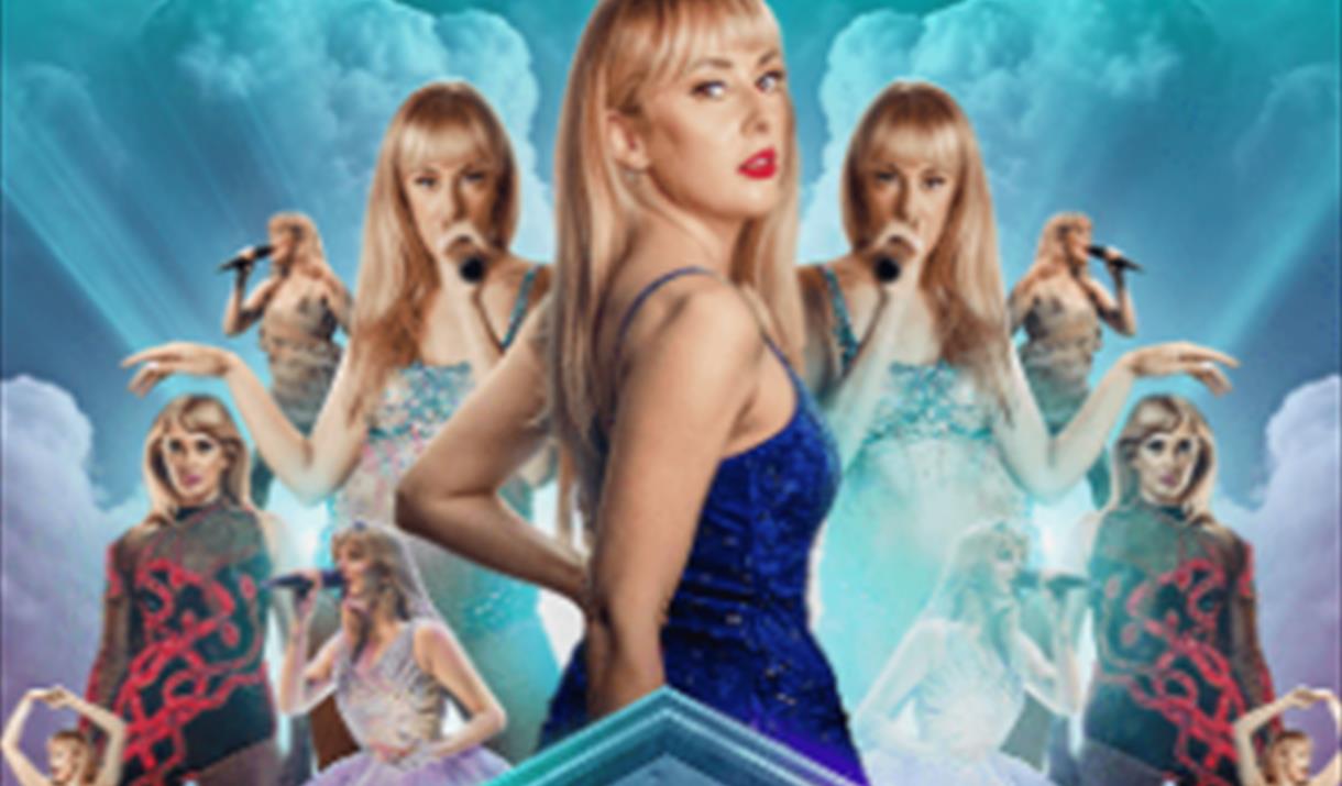 A montage of several Taylor Swifts