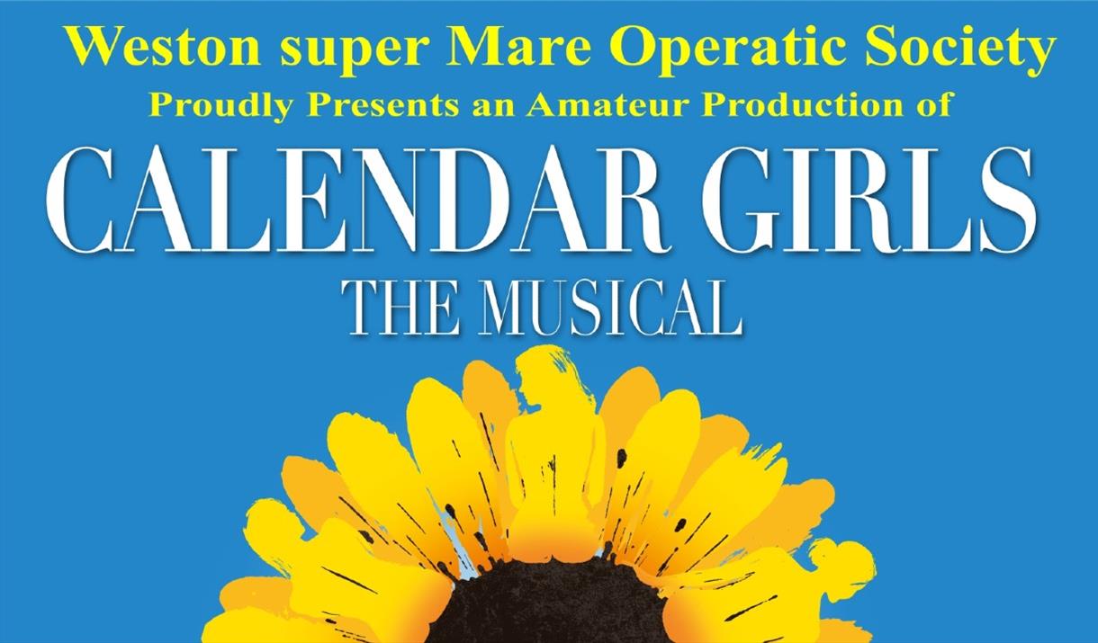 Calendar Girls poster with sunflower