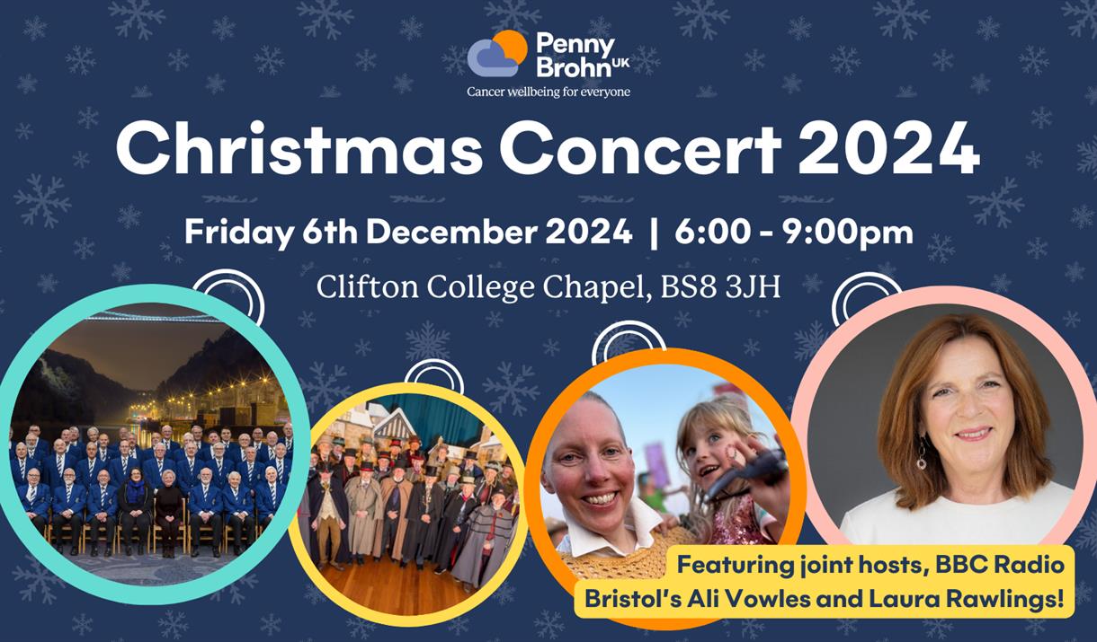 Penny Brohn UK Christmas Concert 2024. Friday 6th December 2024 | 6:00 - 9:00pm. Clifton College Chapel, Bristol, BS8 3JH