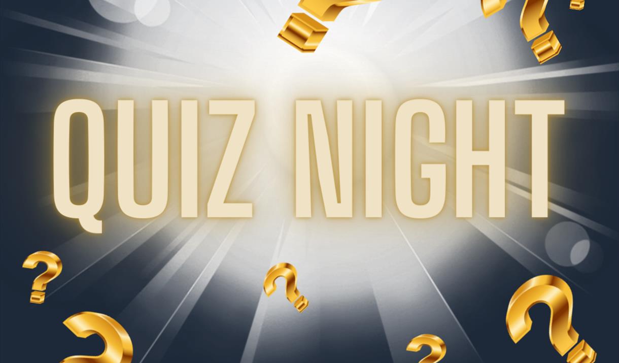 Quiz Night poster with date details and CJ logo