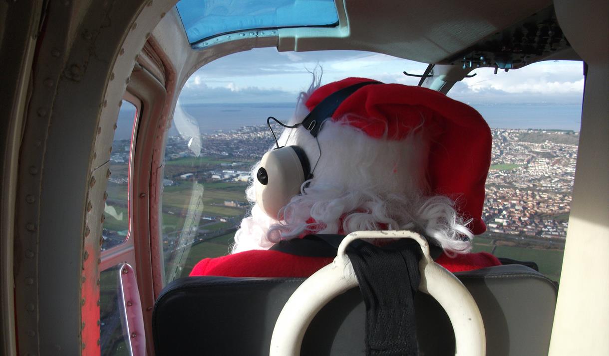 Santa Arriving By Helicopter