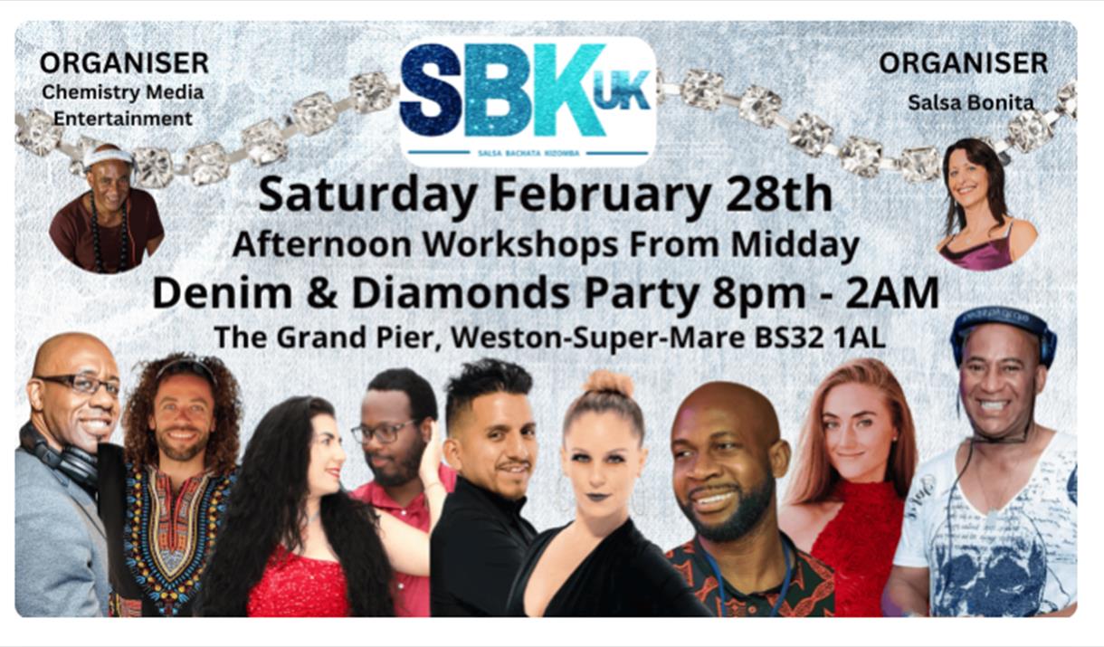 Nine mugshots of dancers on the bottom of a poster which features mugshots of two more dancers in the top left and top right