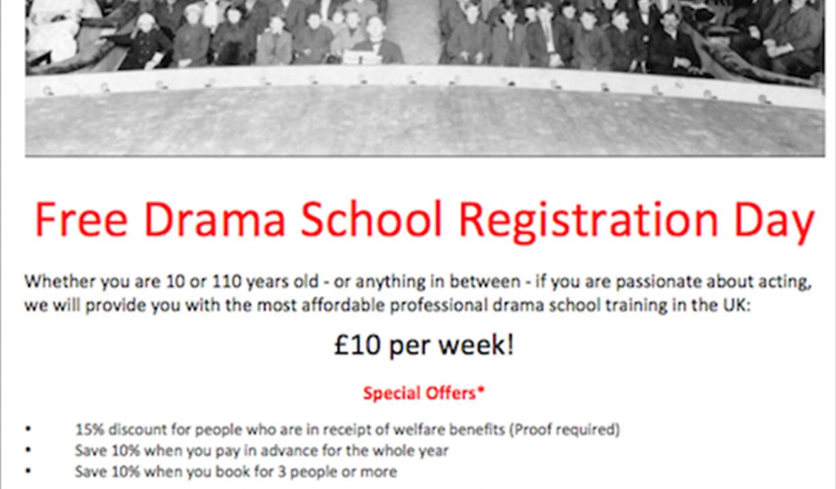 Free Drama School Registration Open Day